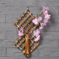 Vintage Bamboo Wall Hanging Flower Vase Plant Pot Home Plant Holder 32x21cm. 