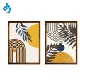 Set of 2 Boho Abstract Wall Art Frames A4 A3 Plastic Frame for Home Decor. 