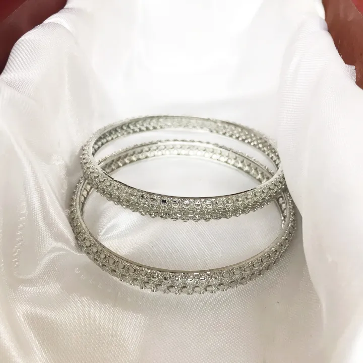 Trendy%20Silver%20Plated%20Bangles%20Pair%20for%20Women%20&%20Girls%20%7C%20Stylish%20Dotted%20Design%20Daily%20&%20Party%20Wear%20Jewelry%20%E2%80%93%20Size%2062%20(2.8),%20Pack%20of%202%20Sku(%20IB122)%20-%20Image%203
