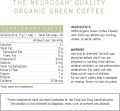Neurogan Organic Green Coffee Bean Powder Extract with Ingredients to Help Support Normal Weight Loss -100gm. 