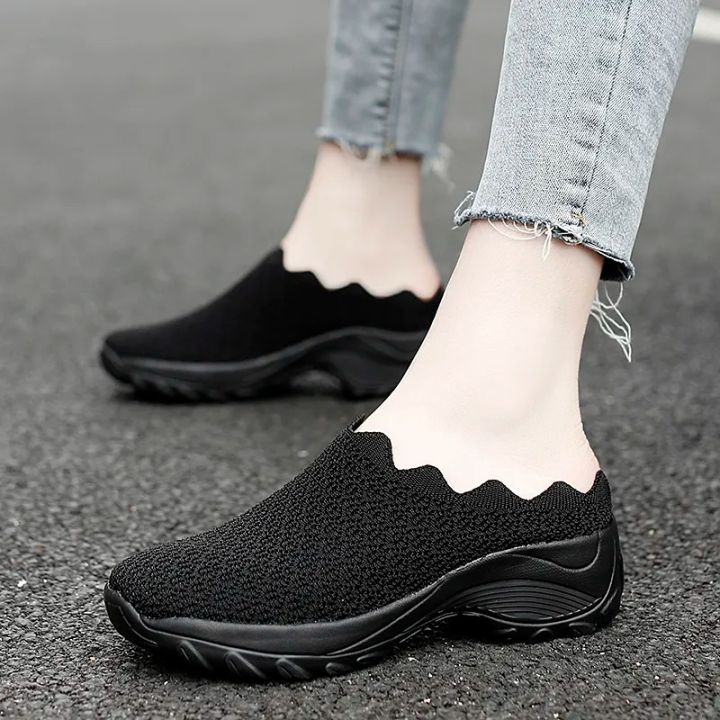 Slip%20On%20Half%20For%20Boat%20Ladies%20Korean%20Flat%20Shoes%20women's%20fly%20woven%20breathable%20mesh%20shoes%20for%20Women%20Sneakers%20-%20Image%204