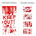 Halloween Window Decorations, Scary Bloody Handprint Footprint Vinyl Wall Decals Window Clings. 