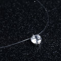 Zircon Pendant Shiny Choker For Women Fishline Necklace Transparent Invisible Line. 
