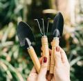 Pack of 3 Gardening tool set Wooden Handle , Set of 3 Piece Garden Tool set, Gardening Tools, extremely High Quality 3pcs / set Mini Garden Tools Wood Handle Stainless Steel Potted Shovel Rake Spade for Flowers Potted Plant. 