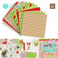 Diary Scrap Paper Vibrant Xmas Floral Scrapbooking Paper Pack 12pcs Multi-functional Diy Craft Material for Christmas Southeast Asian Buyers High-quality Paper. 