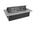 Multi Function Switch Socket Pop-up Technology Box for table, Desktop Pop up Socket with two universal power socket, network port , telephone port HDMI, VGA & USB. 