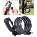 Bike Lock Bicycle Spiral Electric Fixed Anti- Steel Chain Cable Locks 1.2m. 