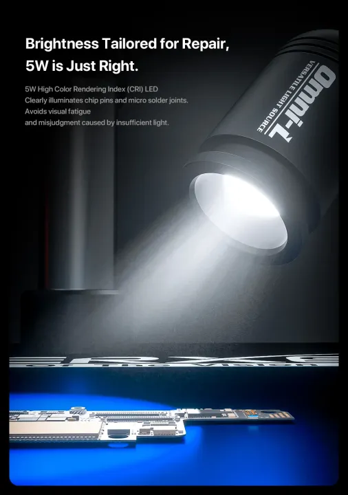 MECHANIC%20Omni-L%20Microscope%20Light%20Source%205W%20Portable%20LED%20Lamp%20Bendable%20Stepless%20Dimming%20Magnetic%20base%20360%C2%B0%20all-around%20Lighting%20-%20Image%205