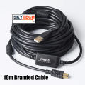 10Meter Printer USB 2.0 Extension Print Cable Type A to B Male to Male Extended Printer Cable  Sync Data Scanner for Printer HDD. 