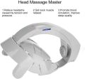 Electric Head Massager, Pneumatic Vibration Pressure Feeling with Finger Relaxation Massage and Relaxing Music. 