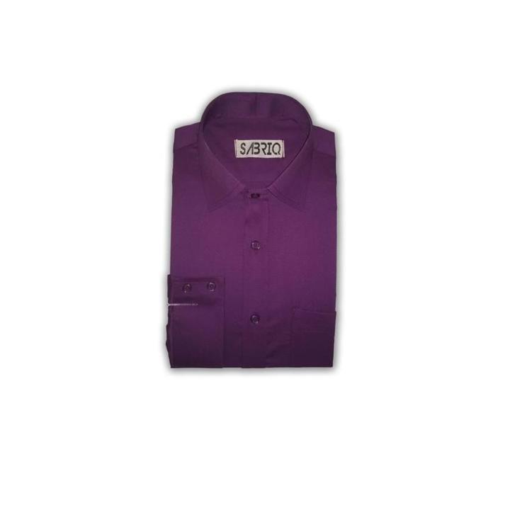 Purple Cotton Formal Shirt For Men