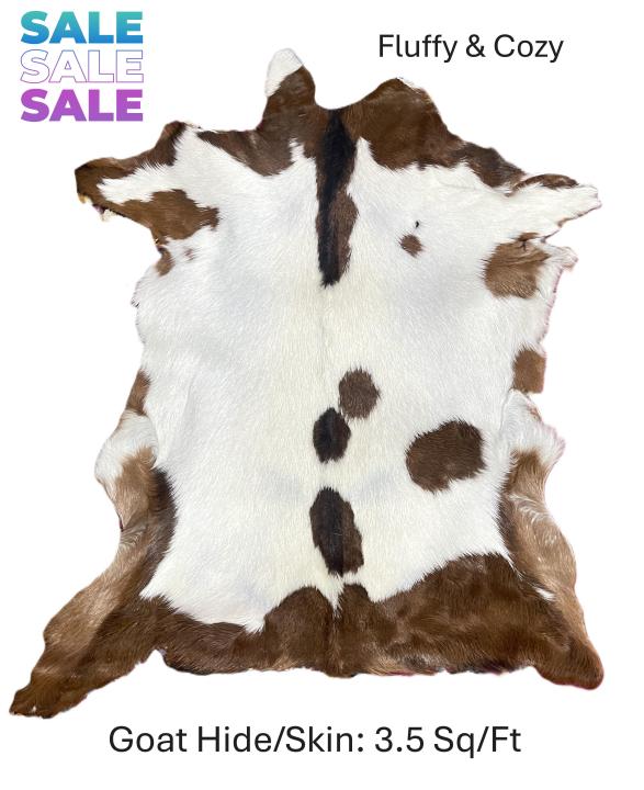 Export Quality Goat Skin Rug, Very soft , Fulfy and Cozy