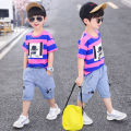 Boys Summer Clothing 2022 Kids Clothes Stripe Cotton T-shirt+Jeans Pant Boy Sets Infant Newborn Clothing 3 4 5 6 7 8 10 12 Years. 