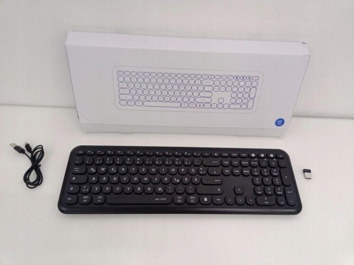 High Quality Multi-device Bluetooth Keyboard |Jelly Comb Rechargeable | 2.4G Wireless Bluetooth Keyboard | Switch to 3 Devices Compatible with iOS, Android, Mac OS, Windows - K66B