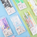 6pcs/set Kawaii Erasable Gel Pens Cute Pens Black Ink Gel Pen Erasable Lonni. 