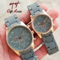 Pack Of 2 New Trendy Rubber Chain Strap Colorful Couple Watch For Couples Fashion/Casual Watch. 