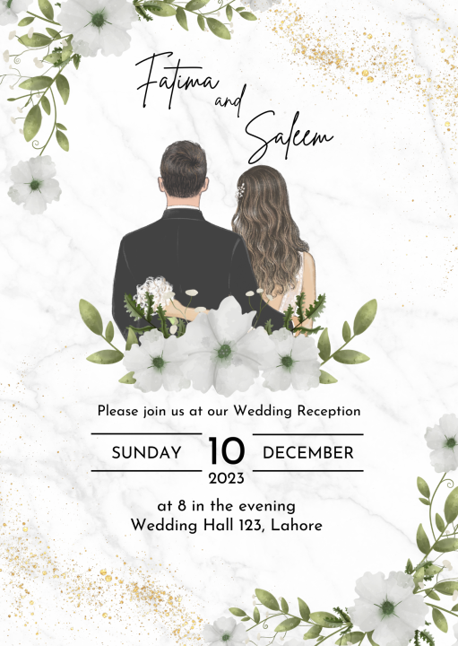 Pack of 20 50 100 200 Customized Wedding Invitation Cards
