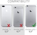 kwmobile TPU Silicone Case Compatible with Apple iPhone 6 Plus / 6S Plus - Soft Flexible Rubber Protective Cover - Grey. 