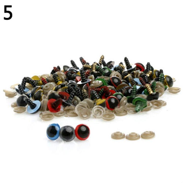 Green Home 100 Pcs 8-20mm Plastic Safety Eyes for Teddy Bear Doll Animal Puppet Craft DIY