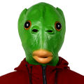 Green Fish Head Mask Halloween Funny Cosplay Costume Mask Unisex Adult Carnival Party Headdress Props. 