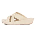 Medicated PU Wedge Slippers For Women | Female Synthetic Leather Slippers For Ladies. 