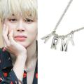 Korea POP BTS Jimin Bangtan Boys Fan Club ARMY Silver Necklace Women's Men's Jewelry Gift. 