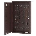 Wooden Key Hanger Box Cabinet, Key Holder with Locker Upto 18 Keys for Living Room Home Furniture (Wenge & White). 
