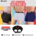 Pack of 3 3D Ball Pouch Boxers For Men-Flex Knitwear®. 
