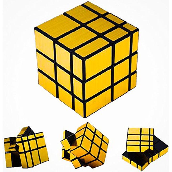 QY Toys Mirror Cube 3x3x3 Speed Cube 3x3 Mirror Blocks Cube Different Shapes Silver, Golden, Blue Cube Learning cube