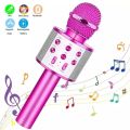 WS 858 Portable Wireless Bluetooth Microphone Rechargeable Karaoke Singing Mic for Kids and Adults, Perfect for Home and Party Use. 