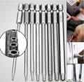 10pcs 1/4" Torx Screwdriver Bit Set Hex Security Magnetic Head Extra Long 75MM-TT6. 