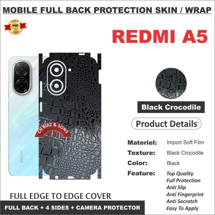 Redmi%20A5%20FULL%20BACK%20360%20premium%20Protection%20Skin%20Wrap%20/%20Protection%20Sticker%20With%204%20sides%20and%20camera%20Protection%20full%20cover%20Premium%20Quality%20-%20Image%203