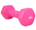 Vinyl Dumbbells Set for Yoga - Pair of Weights (1kg, 2kg, 3kg, 4kg, 5kg). 