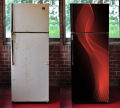 Fridge Sticker Door Wrap, Waterproof Self-Adhesive PVC Protector Sheet. 