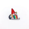 【Heartbeat Girl Store】Rainbow Vomit Gnome Enamel Pin Custom Funny Animan Brooches For Shirt Bag Cartoon Jewelry Gift Children Friends. 