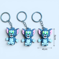 Multicolor Rubber Tom And Jerry 3D Silicone Strap Keychain Cartoon Tom and Jerry Keyring Lively Kawaii Cat Mouse Soft Rubber Kawaii Doll Fashion Jewelry for Kid Toy Gifts Accessories Anime Keychain Anime Toys Tom and Jerry Pendant Figures. 