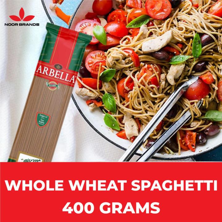 Arbella Whole Wheat Spaghetti 400g | Nutrient-Rich Pasta | High-Protein | (100%) Whole Grain