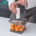 Green Home Food Container Date Reminding Refrigerator Vacuum Vegetable Fruit Storage Box. 