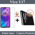 Vivo Y17 Tempered Glass Screen Protector Polish Glass + Back Camera 9H Gorilla Flexible Protector For Vivo Y17. 