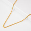 simple 18k gold plated diamond shiny real gold plated chain necklace for woman man. 