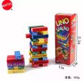 UNO Stacko Jenga Board Game - Classic Balancing Game for Ages 8+ - 12 Wooden Blocks per Pack. 