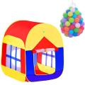 Big Tent House With 50 Soft Plastic Balls For Kids. 