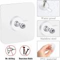 Pack of 4 6 8 10 20 50 Pcs Self Adhesive Screw Hook Stickers Heavy Duty Drill and Nail Free Sticky Suction Cup Wall Hanging Hooks Transparent Punch Free No Scratch Strong Ceiling Hanger Hook Sticker. 