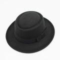 Fedoras Hats Men's Vintage Felt Wide Brim Bucket Hats Man Fedora Hats. 