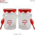 Premium Wave Design Spice Jars - 2-Pack with Screw Caps - 700gm for Containers Seasonings, Herbs, BBQ, and Spices. 