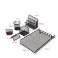6 Pieces Office Stationery mesh metal desk table organizer set. 