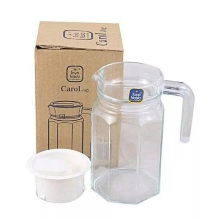 Jug – Small Glass (500ml ) Jug, High Quality Glass Jug, Multi-Purpose Small glass jug with cap Juice and Water Jug 500ml Random Design (Small Size)