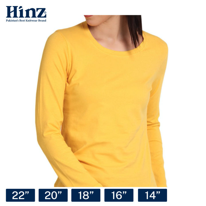 Hinz Youth Essential Round Neck Unisex Top (Full Sleeves) Combed Cotton Interlock