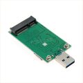 Mini USB 3.0 to PCIE mSATA External SSD PCBA Conveter Adapter Card. 