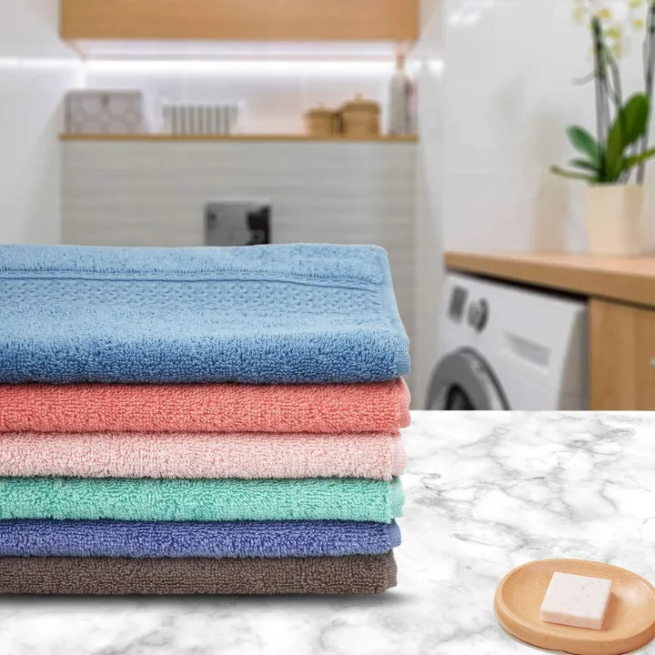 Hand%20Towel%20Face%20Towel%20Washcloths%20Set%20Ultra%20Soft%20Cotton%20Hand%20Towels%20with%20Assorted%20Colors%20(30%20x%2030%20Cm)%20Lightweight%20and%20Quick%20Dry%20Bathroom%20Towels%20-%20Image%206